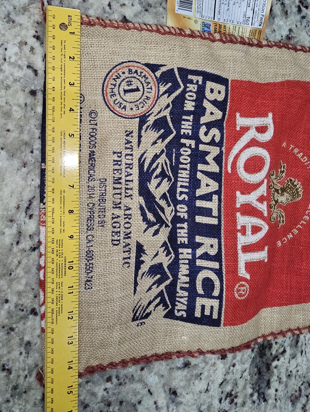 Royal Basmati Burlap Rice Tote Bag Reusable Eco Friendly - Picture 12 of 12
